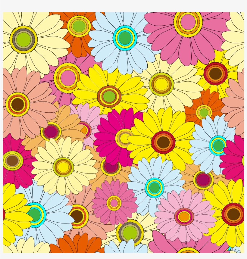 This Free Icons Png Design Of Bright Multicolored Floral, transparent png #2030385