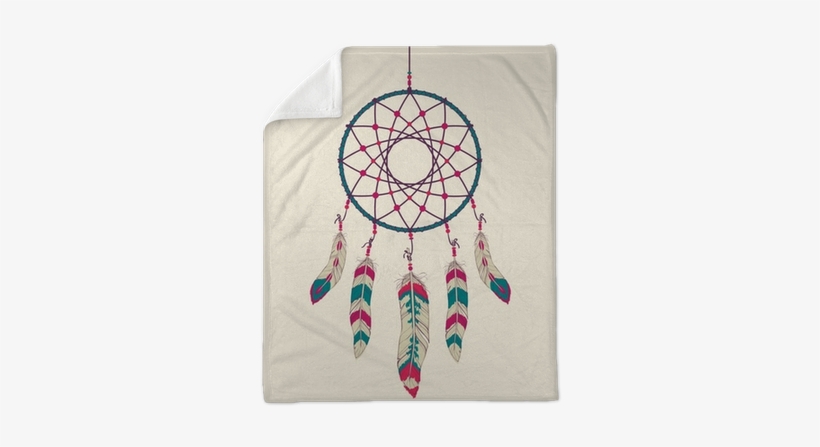 Vector Colorful Illustration Of Dream Catcher Plush - Dream Catcher Clipart Png, transparent png #2030687