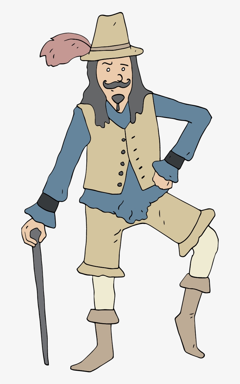 Clipart Black And White Library Civil War Jersey Heritage - Cavaliers English Civil War Cartoon, transparent png #2030893