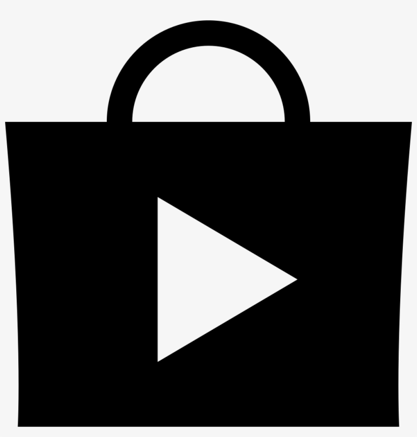 Android Playstore Free Icon - Black Play Store Logo - Free Transparent