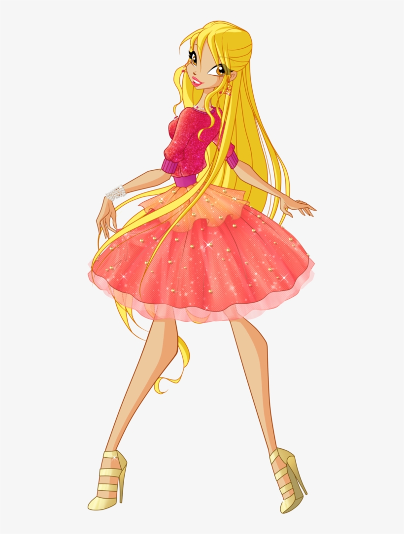 Iti/nmdis Images Stella Glam Glitter By Colorfullwinx - Stella Winx Club Dress, transparent png #2031389