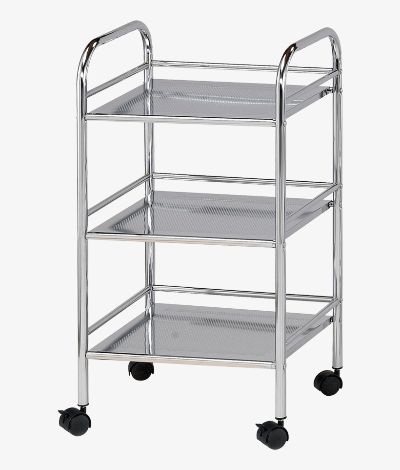 Blue Hills Studio Storage Cart, 3 Shelves, Chrome - Blue Hills Studio Sh3bk 3-shelf Storage Cart - Black, transparent png #2031711