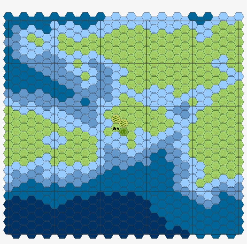 Then At Maximum Zoom We Have The Sub-hex Map That Zooms - Map, transparent png #2032209