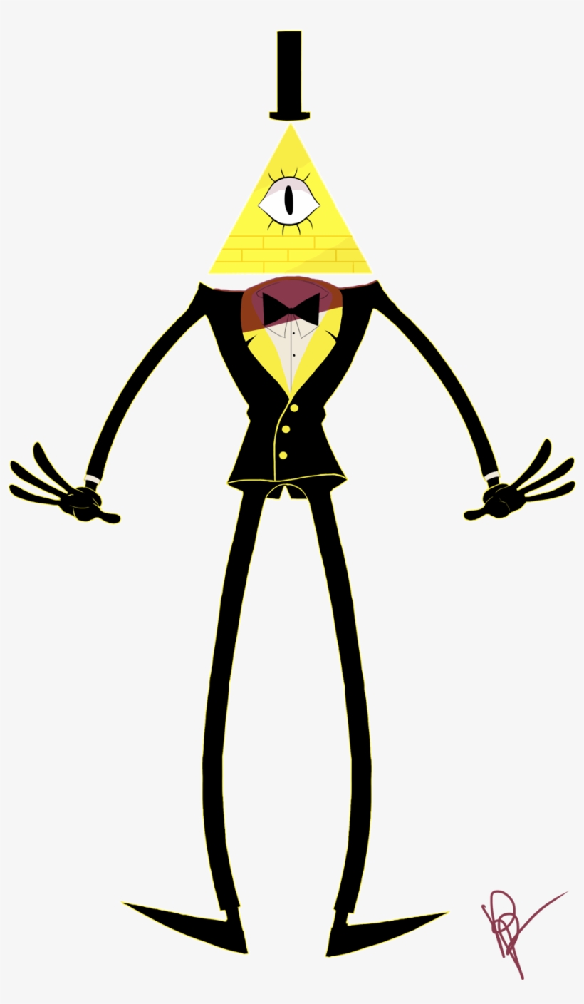 “i Love Bill Cipher, The Evil Sentient Dorito Chip - Bill Cipher Object Head, transparent png #2032389