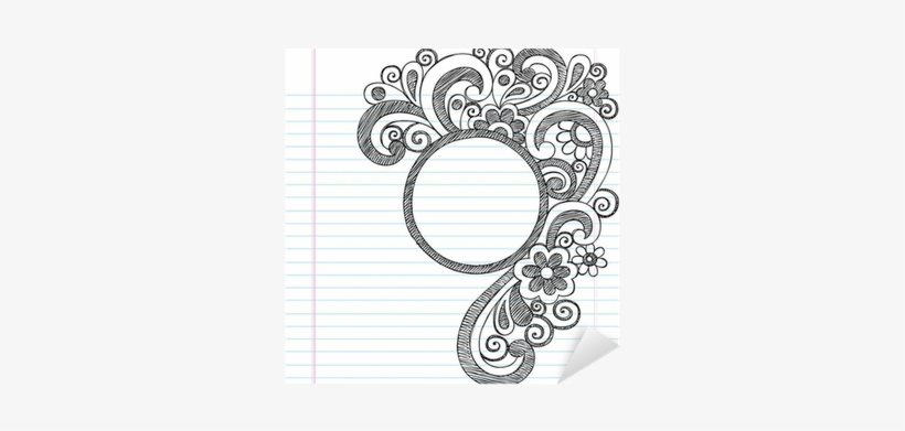 Circle Doodle Frame Border Sketchy Back To School Doodles - Doodle Frame, transparent png #2032932