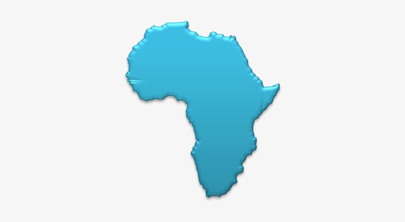 Wiki Africa 3d Hd Map - Africa Map Blue Png, transparent png #2033648