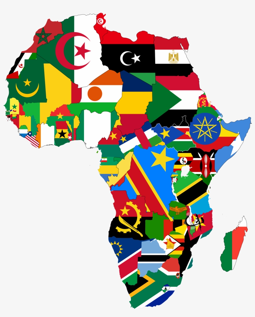 Africa Flag Png - Map Of Africa Flags, transparent png #2033812
