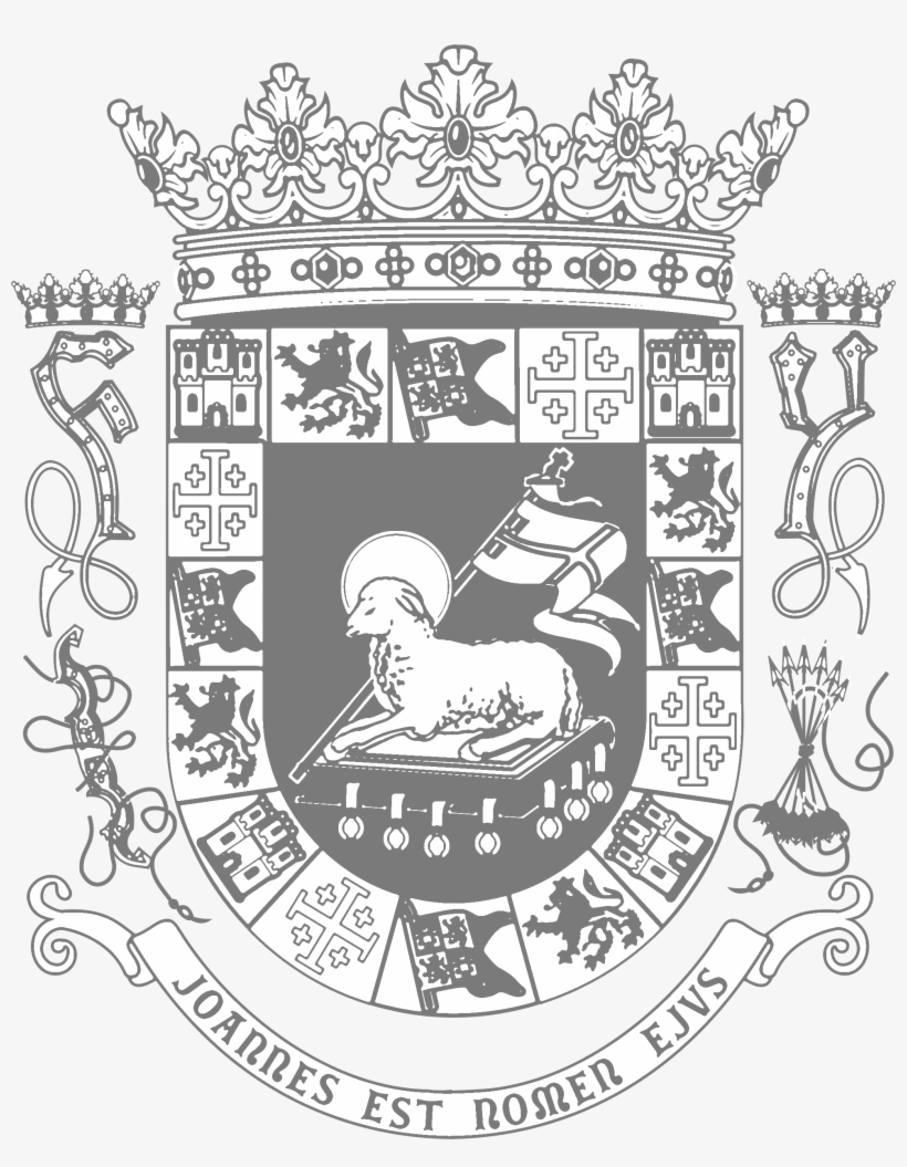 Puerto Rico Clipart Black And White - Puerto Rico Coat Of Arms Black And White, transparent png #2033813