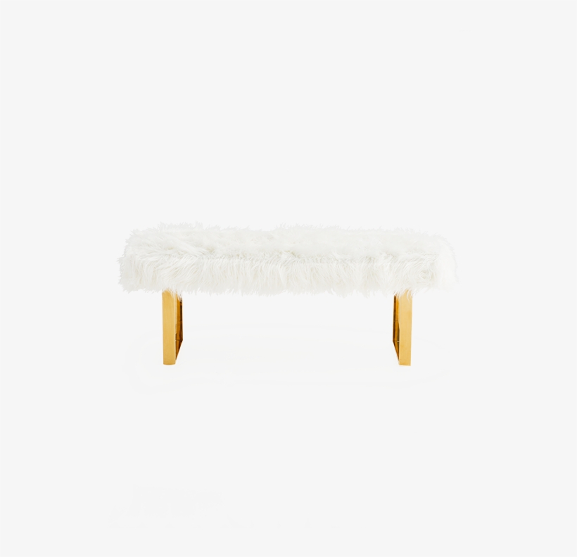Image For White Faux Fur Bench From Brault & Martineau - Ivory, transparent png #2033832