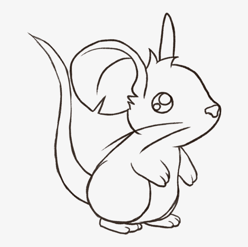 Find The Outline Here - Little Mouse Coloring Pages, transparent png #2033861