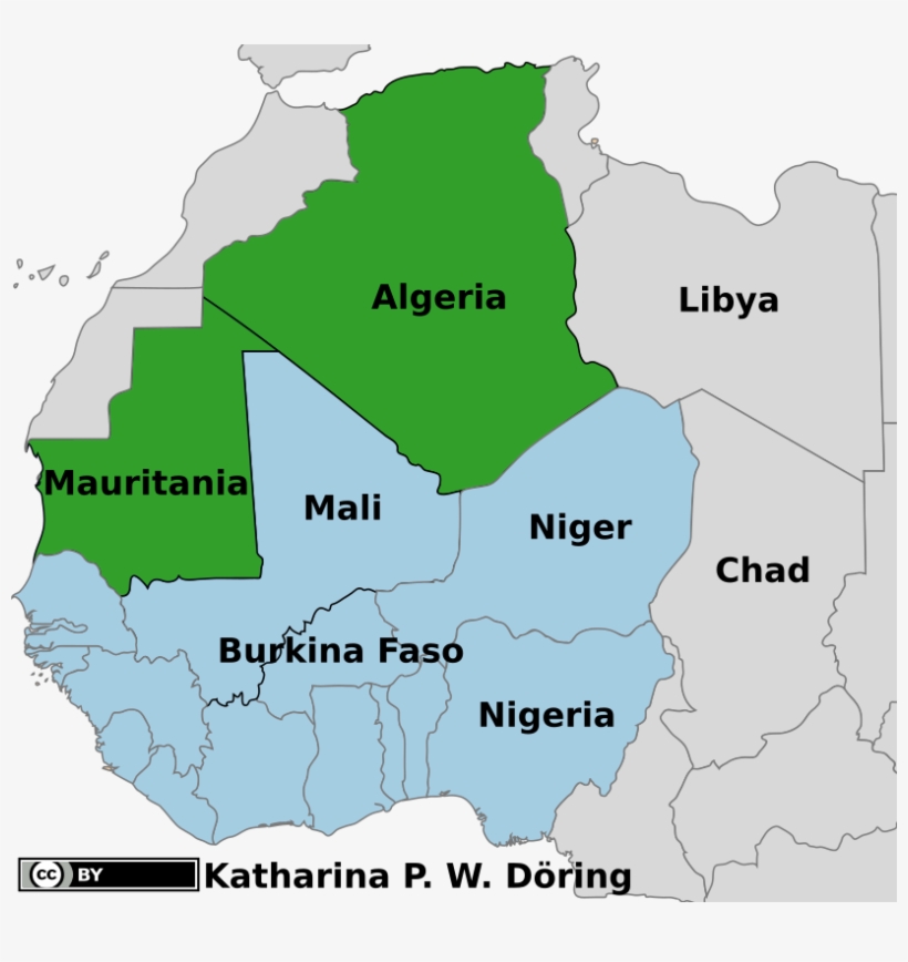 Map Ecowas Regions - Algeria, transparent png #2034480