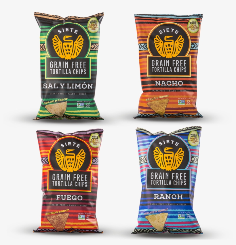 New Chip Sampler Pack - Siete - Grain Free Tortilla Chips Sea Salt - 5 Oz., transparent png #2034550
