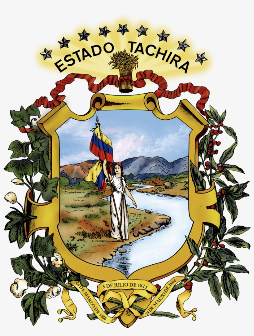 Versión Digitalizada Del Escudo De Armas Del Estado - Policia Del Estado Tachira, transparent png #2034920