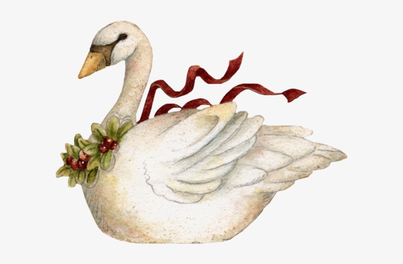 Christmas Swan / Goose Clip Art - Christmas Swan, transparent png #2035146
