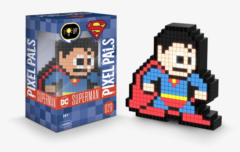 Pdp Pixel Pals Dc Comics Superman Collectible Lighted - Pixel Pals Dc, transparent png #2035233