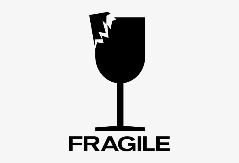 Broken Glass Fragile Sign - Fragil Vidrio, transparent png #2035592