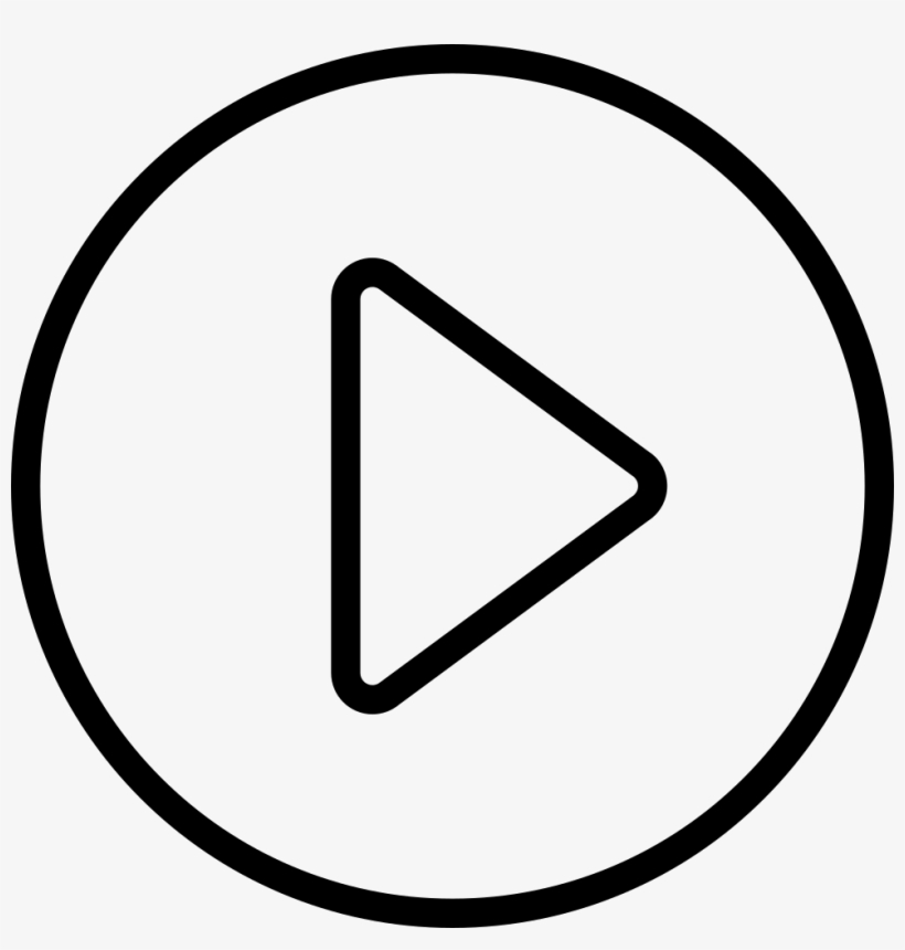 Play Outlined Circular Button - Unicode Arrow In Circle, transparent png #2035987