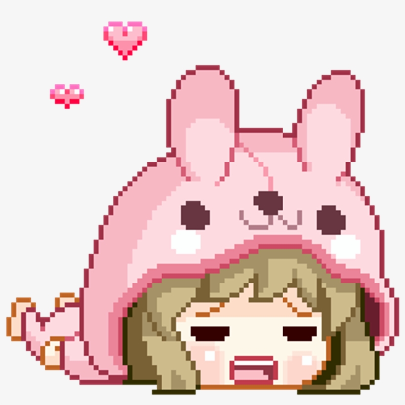 Pixel Kawaii Aesthetic - Cute Anime Bunny Gif, transparent png #2036189