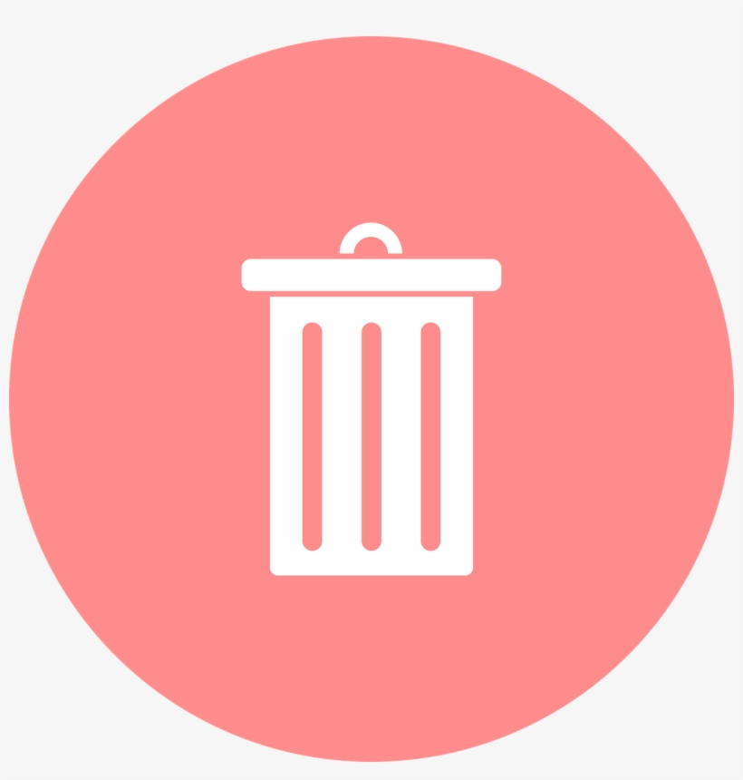 Trash, Icon - Recycle Bin Circle Icon, transparent png #2036190