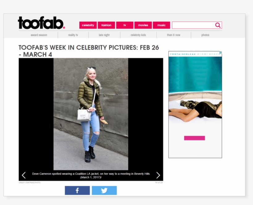 Dove Cameron Coalition La Outerwear Toofab - Toofab, transparent png #2036192