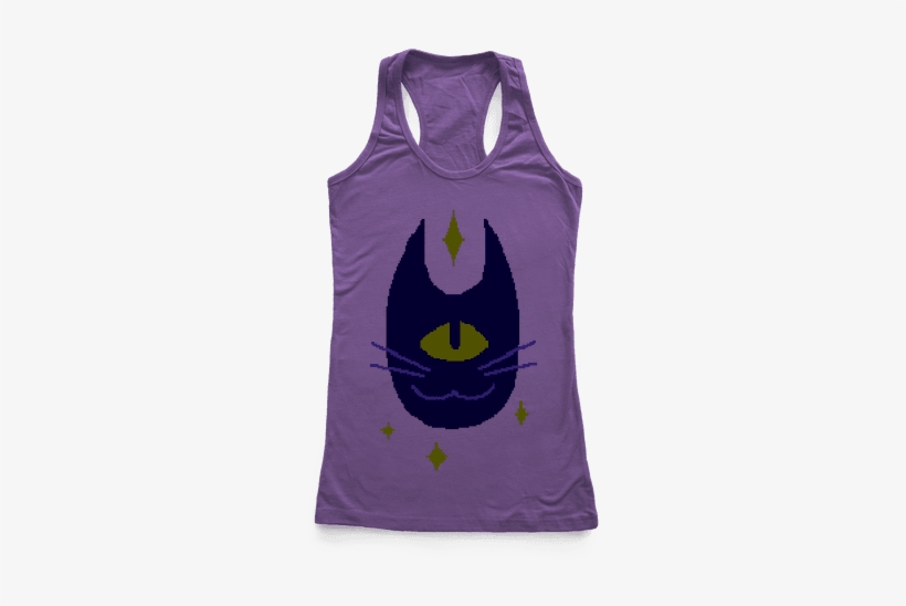 Pixel Cyclops Cat Racerback Tank Top - Bachelorette T Shirt Ideas, transparent png #2036463