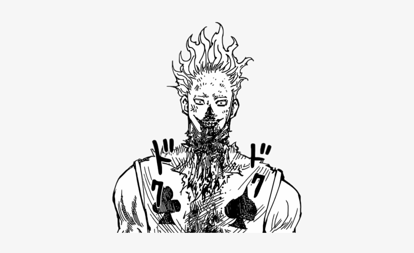 Hisoka Gon Freecss Line Art Black And White Fictional - Hunter X Hunter Png, transparent png #2036555