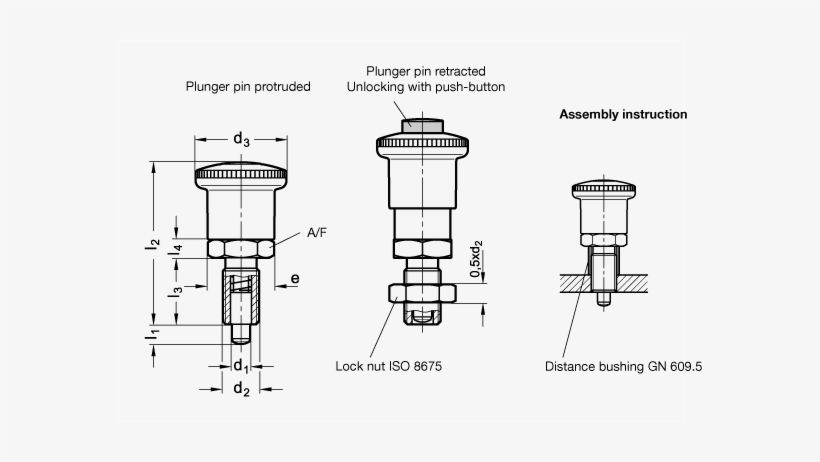 Gn 414 - 1 Steel - Verriegelungsbolzen, transparent png #2036828