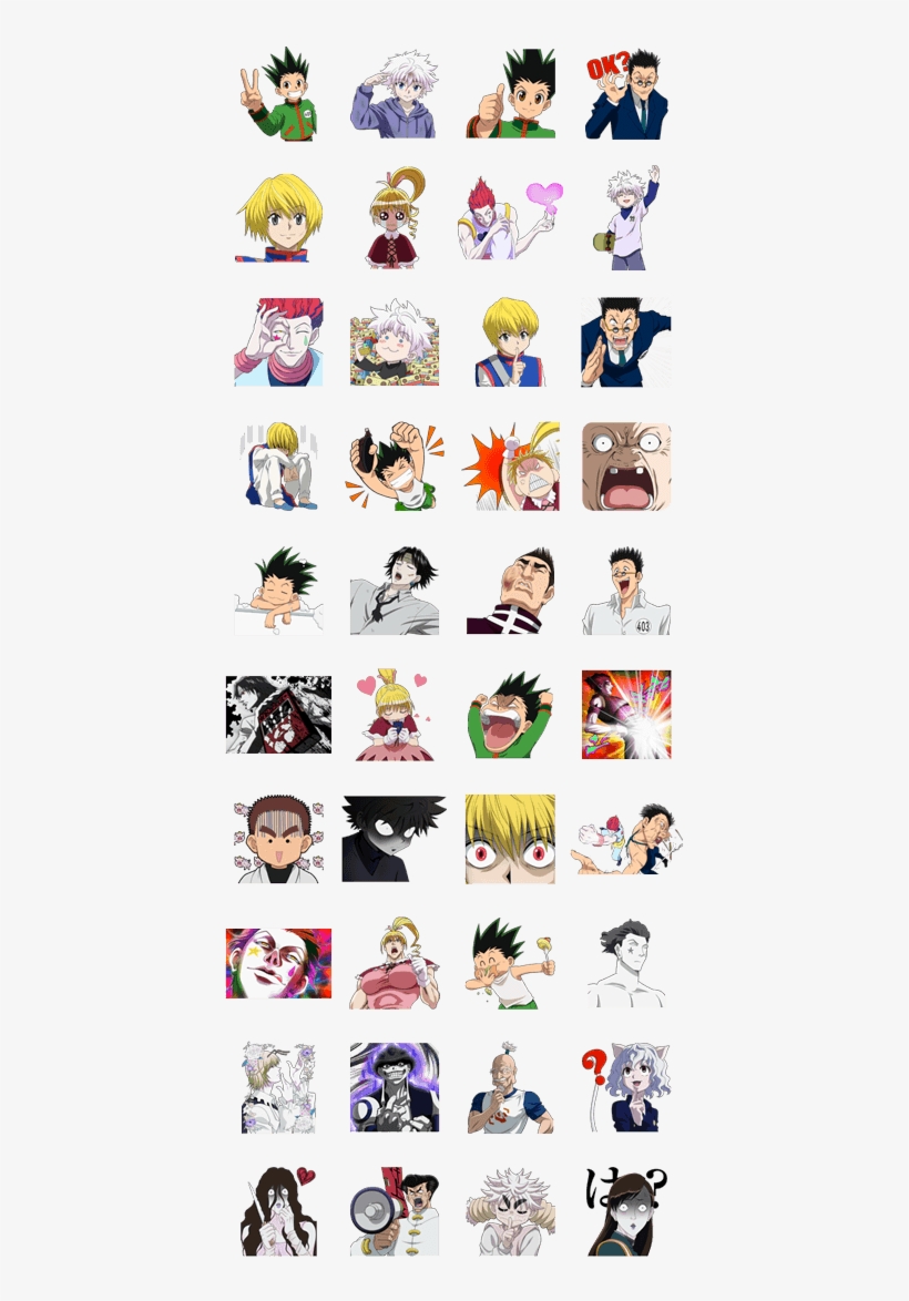 Download Hunter × Hunter Part - Hunter X Hunter Stickers Telegram PNG Image  with No Background 