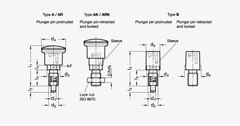 Zoom Locking Plungers Gn 816 Sketch - Protruded Pin, transparent png #2036959