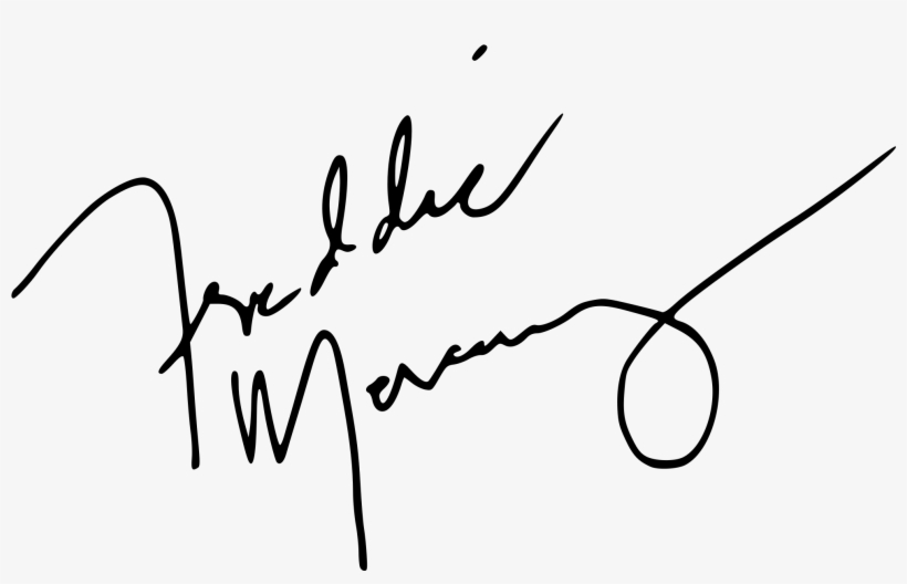 Open - Freddie Mercury Autograph, transparent png #2037014