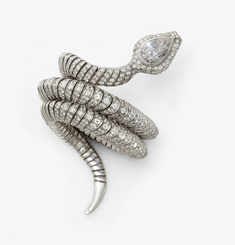Snake Bracelet With Diamond And Platin - Bracelet, transparent png #2038317