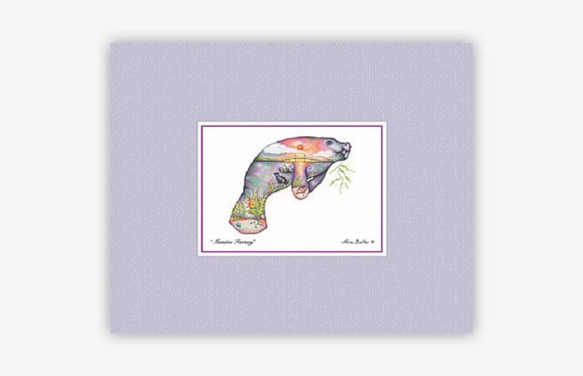 Manatee Fantasy Mini-prints - Picture Frame, transparent png #2038504