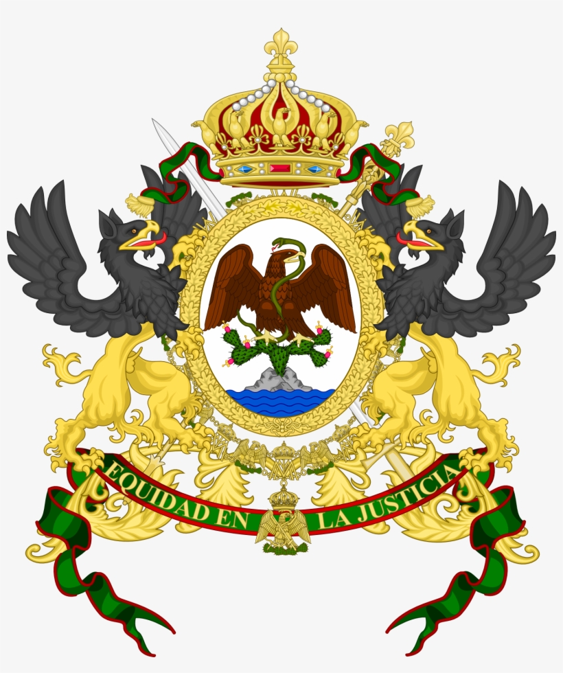 El Verdadero Escudo Nacional De Mexico Atl Tlachinolli - Flag: Second Mexican Empire, transparent png #2038507