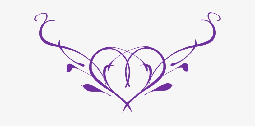 Heart Clip Art At Clker Com Vector - Purple Wedding Clip Art, transparent png #2039042