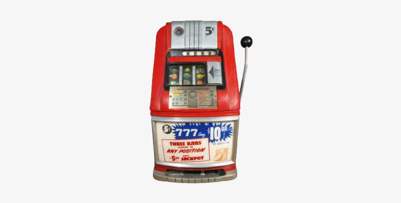 History Of Slots - Vintage Slot Machine Red, transparent png #2039180