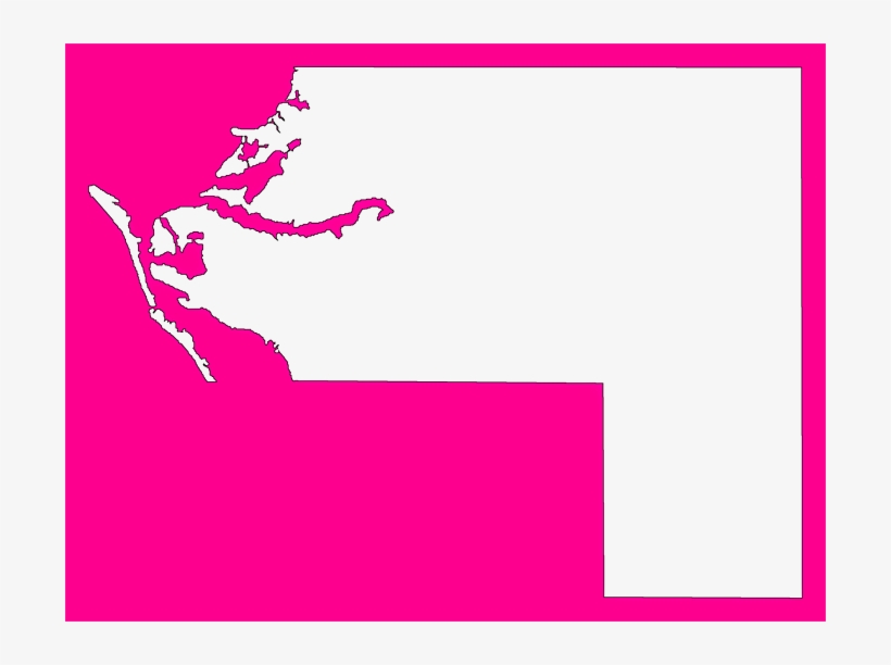 A Plain Frame Map Of Manatee - Manatee County, Florida, transparent png #2039224