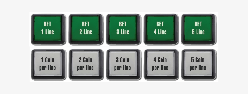 Example Five Paylines Button Panels Video Slot Machine - Casino Slot Machine Button Panel, transparent png #2039255