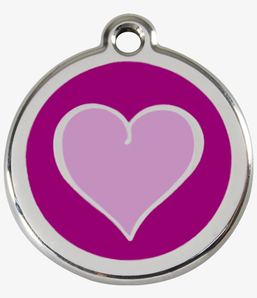 Red Dingo Stainless Steel & Enamel Two Tone Purple - Red Dingo Purple Heart Pet Id Dog Tags In Stainless, transparent png #2039373