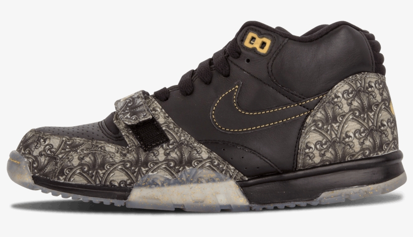 Nike Air Trainer 1 Mid Prm Qs Dollar Bills Black/black-metallic, transparent png #2039393