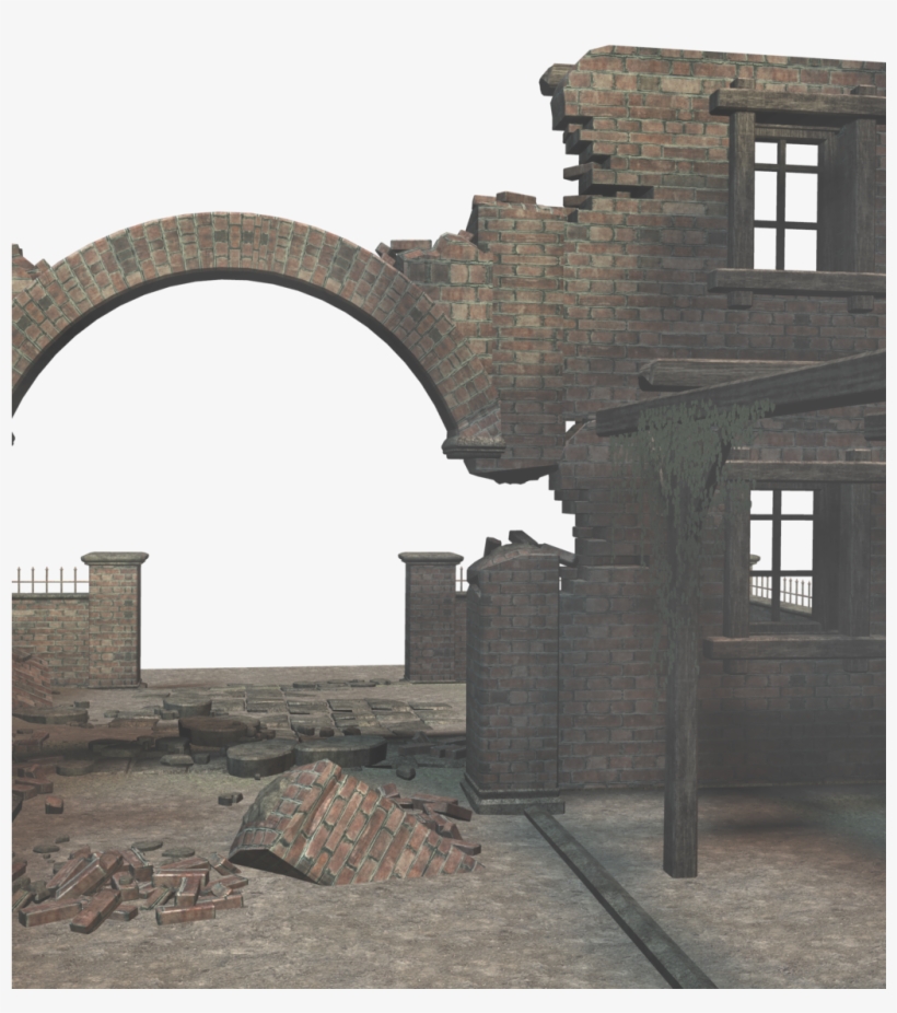 Old Ruins 2 3d Png - Abandoned Png, transparent png #2039921
