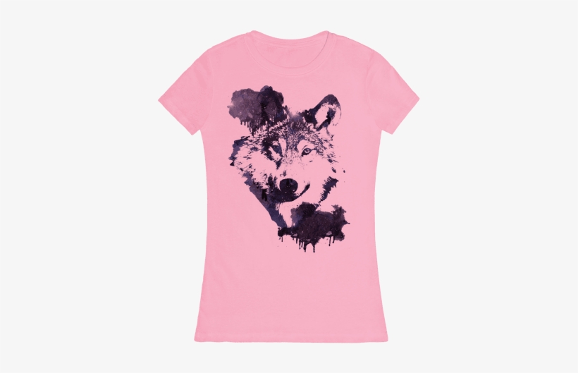 Space Wolf Womens T-shirt - T-shirt, transparent png #2041211