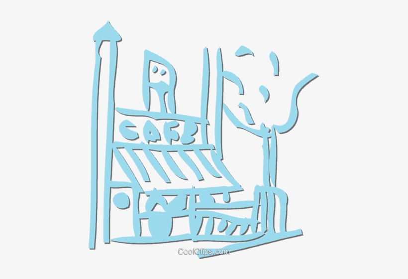 Sidewalk Cafe Royalty Free Vector Clip Art Illustration - Poster, transparent png #2042003