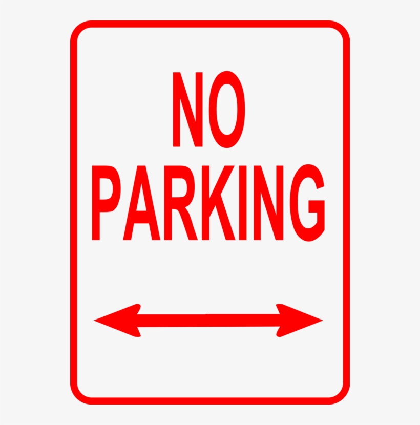 Parking Traffic Sign Car Park Sidewalk - No Parking On Both Sides, transparent png #2042262
