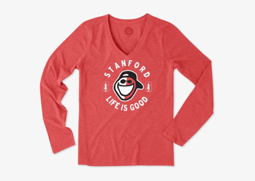 Women's Stanford Face Paint Jake Long Sleeve Cool Vee - Life Is Good Women's Villanova Daisy Long Sleeve Cool, transparent png #2042263