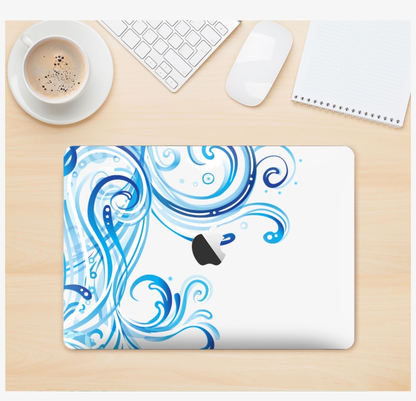 The Swirly Vector Water-splash Pattern Skin Kit For - Bright Blue Glistening Streaks Full-body Wrap Skin, transparent png #2043002