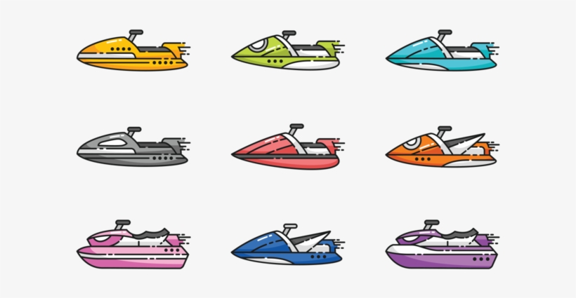 Water Jet Ski Vectors - Icon - Free Transparent PNG Download - PNGkey