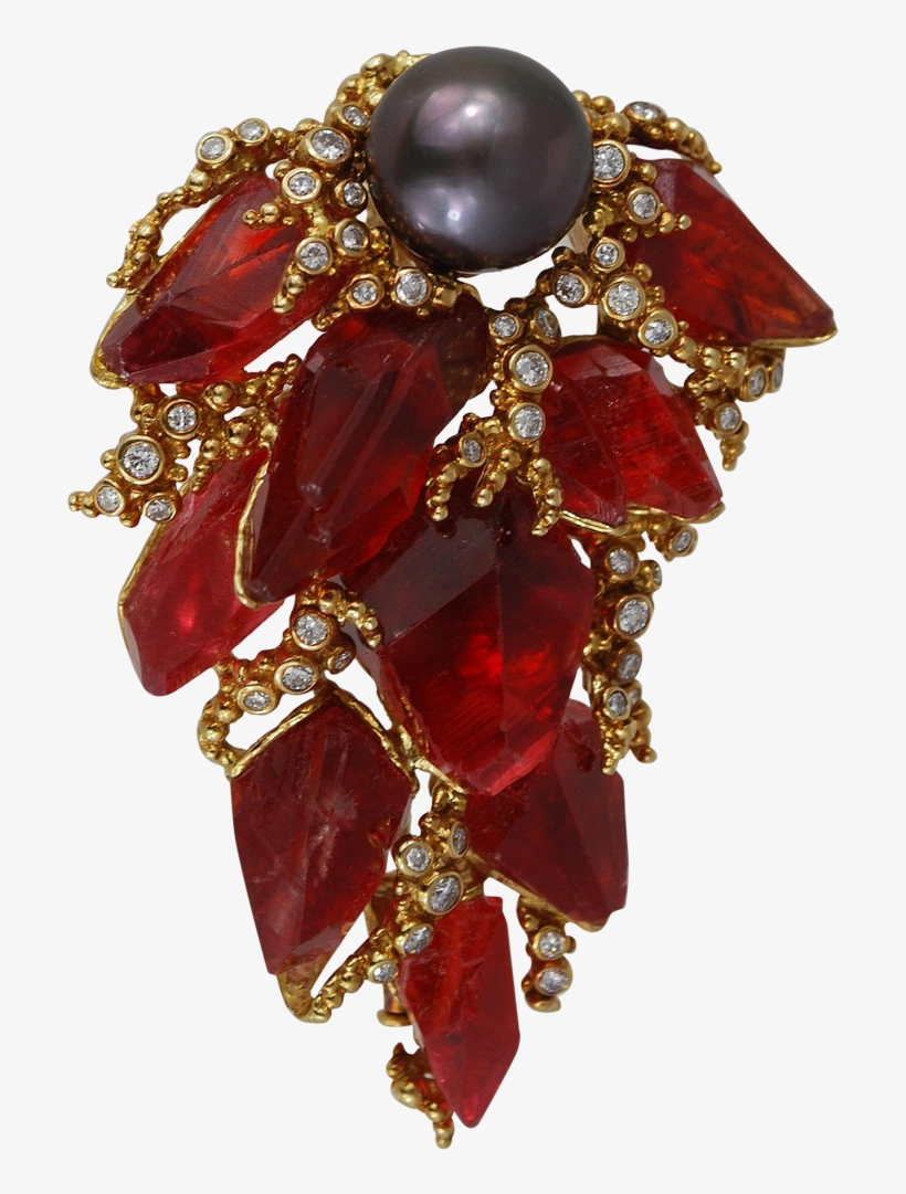 18k Gold Gilbert Albert Meteorite Diamond Tahitian - Pearl, transparent png #2043448