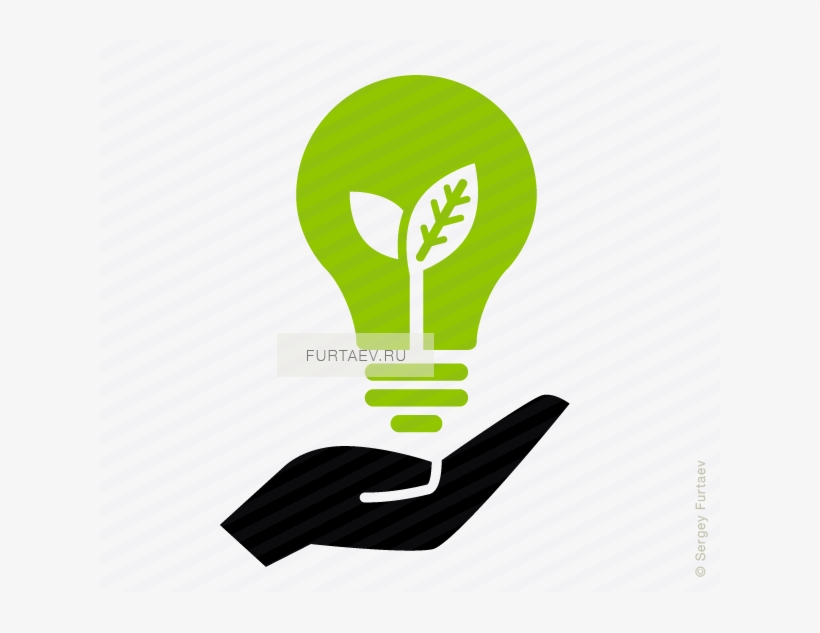 Ecology Light Bulb On Hand Vector Icon - Ecology, transparent png #2043542