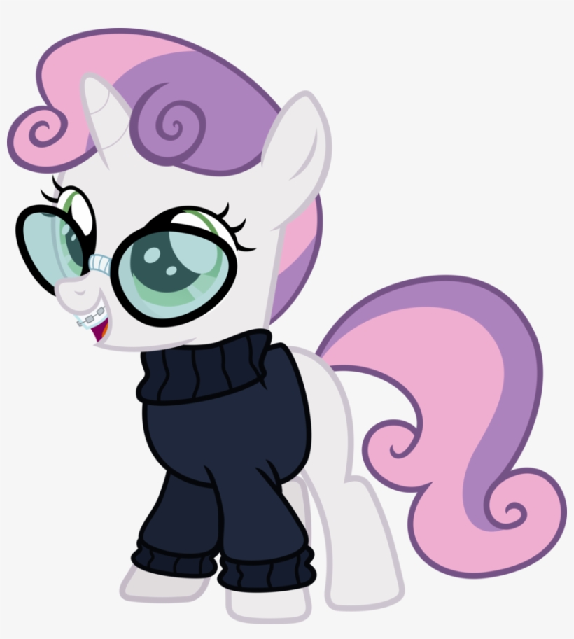 Belle Vector Drawing - Nerdy Sweetie Belle, transparent png #2044519