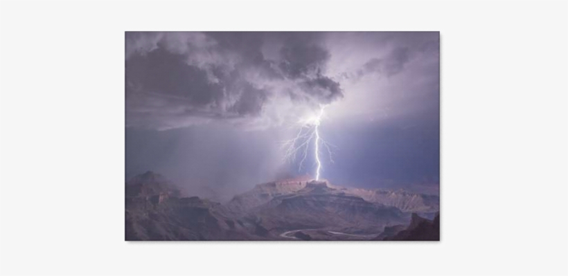 Main Strike Grand Canyon Landscape Canvas - Lightning, transparent png #2044706